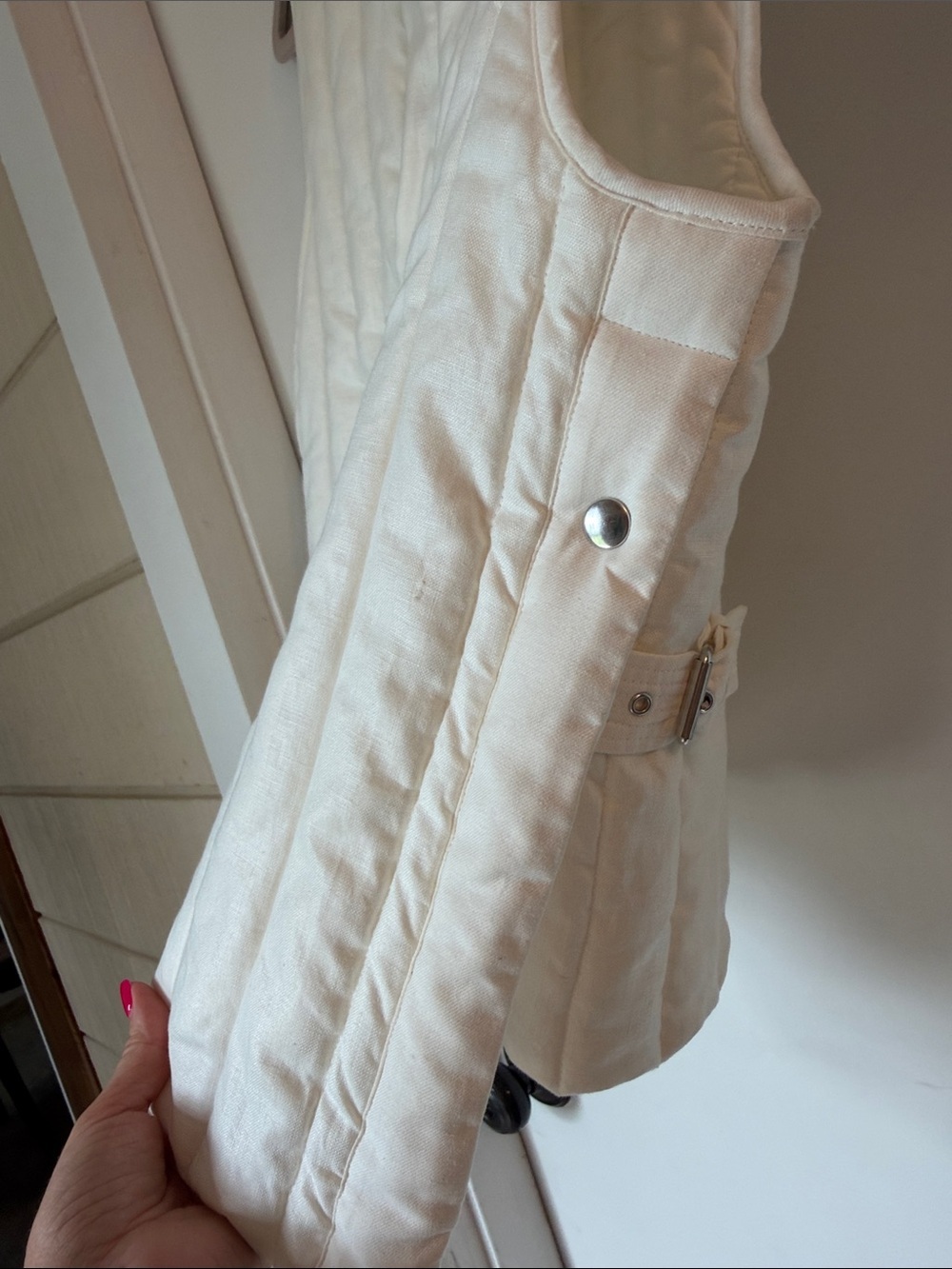 Isabel Marant white linen Quilted Vest Size 38 (US 4-6) - Picture 5 of 9